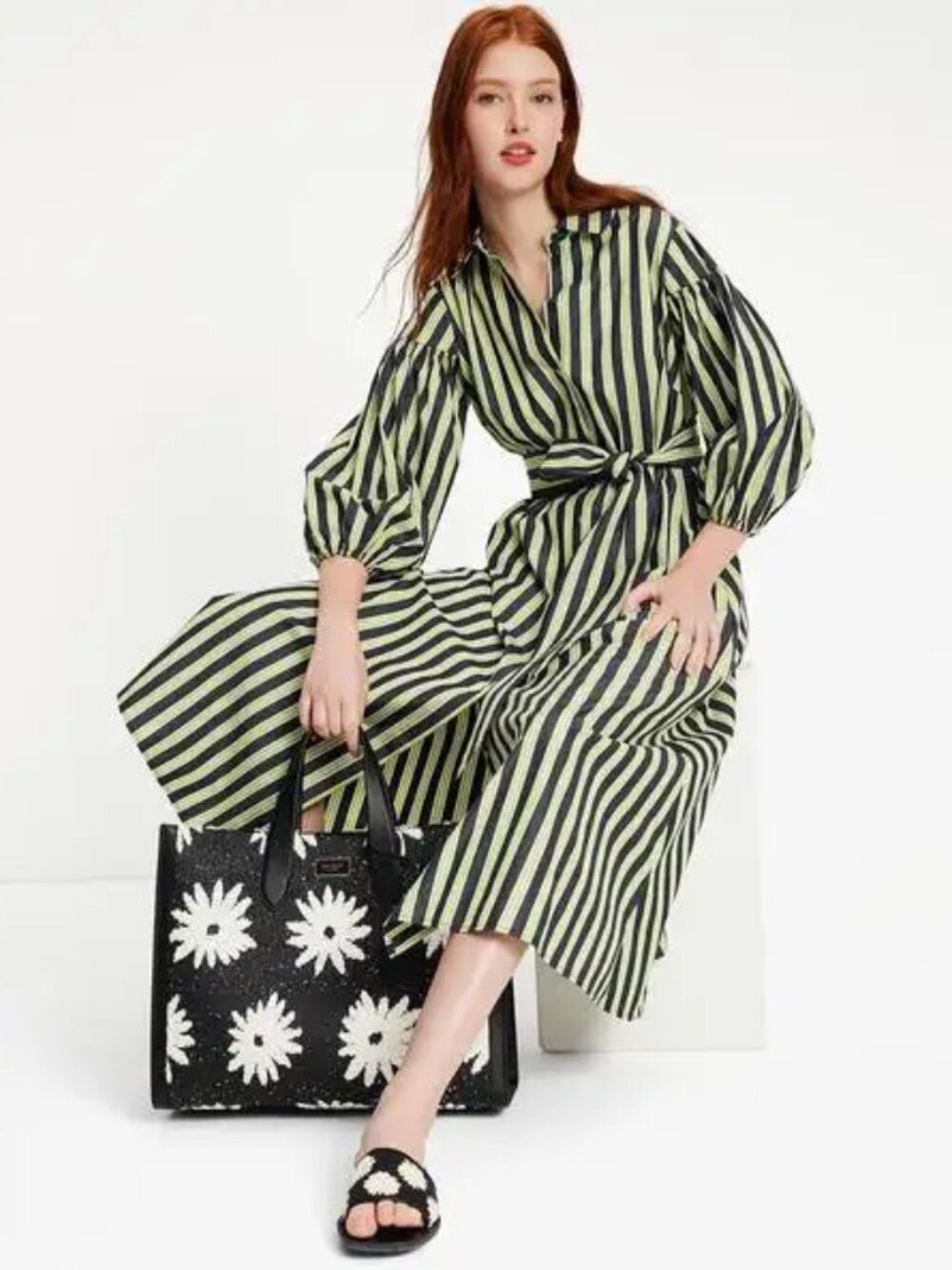 Kate Spade Spring Stripe Midi Shirtdress